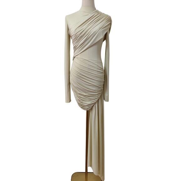 De La Vali RAVEL MINI DRESS IN IVORY SPANDEX JERSEY US 2 - Picture 5 of 8